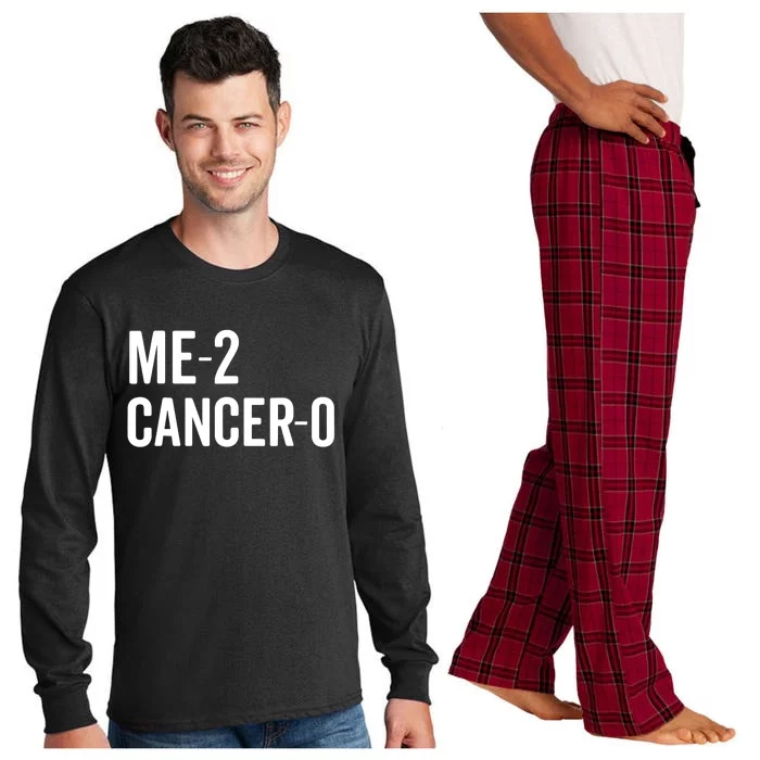 Funny Me 2 Cancer 0 I Beat Cancer Twice Brave Survivor Cute Long Sleeve Pajama Set