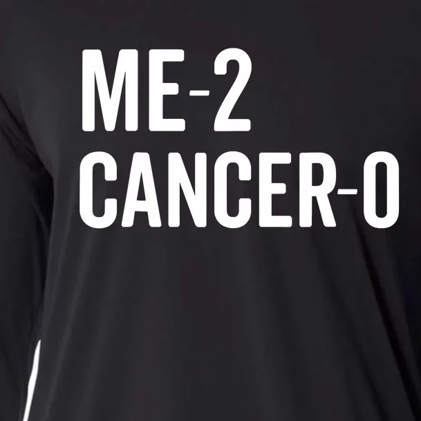 Funny Me 2 Cancer 0 I Beat Cancer Twice Brave Survivor Cute Cooling Performance Long Sleeve Crew