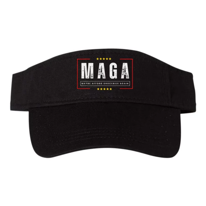 Funny Maga 2024 Maga Maybe Afford Groceries Again Valucap Bio-Washed Visor