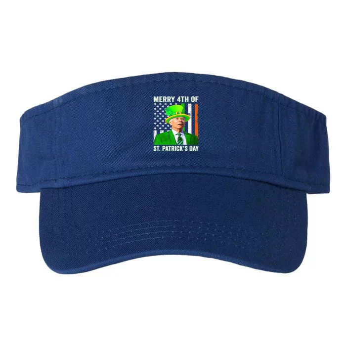 Funny Merry 4th Of St PatrickS Day Joe Biden Leprechaun Hat Cool Gift Valucap Bio-Washed Visor