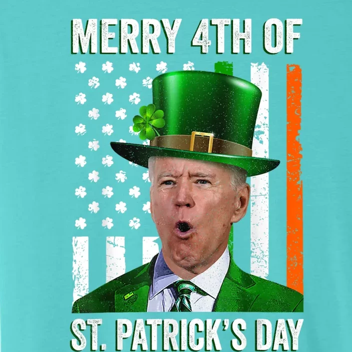 Funny Merry 4th Of St PatrickS Day Joe Biden Leprechaun Hat Gift ChromaSoft Performance T-Shirt