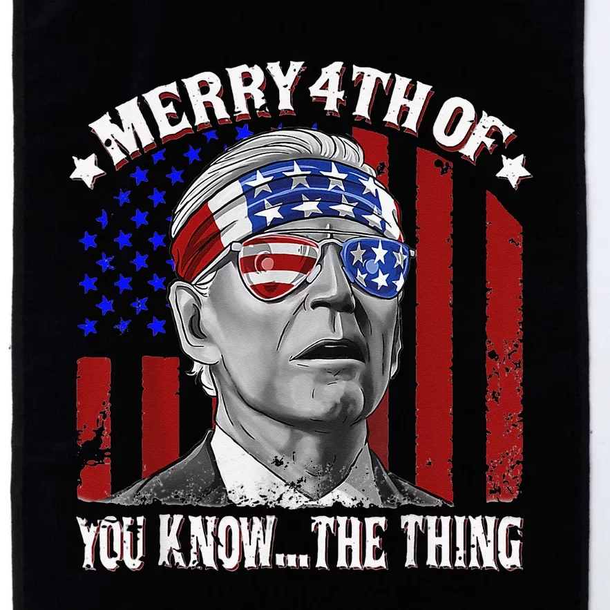 Funny Merry 4th Of You Know...The Thing Happy 4th Of July Platinum Collection Golf Towel