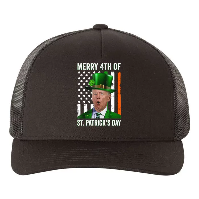 Funny Merry 4th Of St Patrick's Day Joe Biden Leprechaun Hat Yupoong Adult 5-Panel Trucker Hat