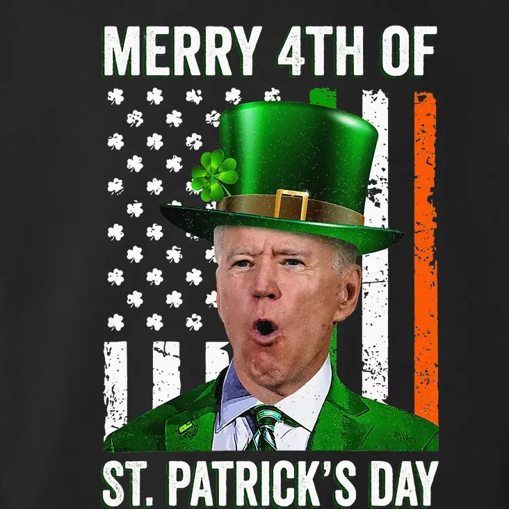 Funny Merry 4th Of St Patrick's Day Joe Biden Leprechaun Hat Toddler Hoodie