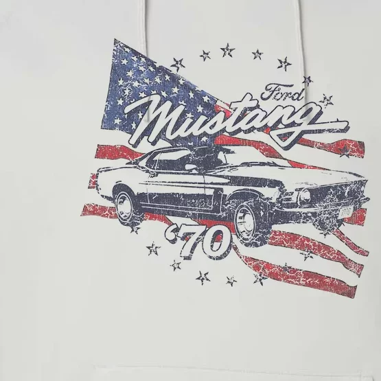 F.O.R.D Mustang 70 American Flag Performance Fleece Hoodie