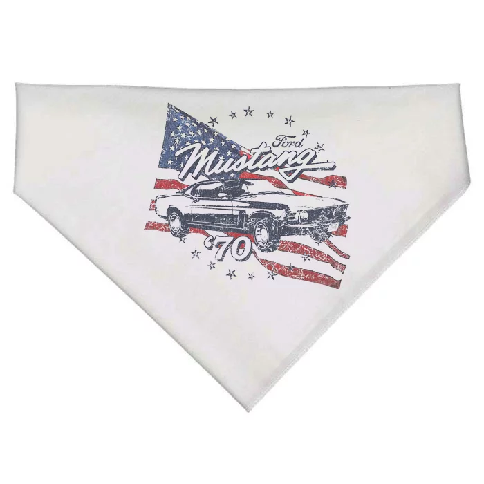 F.O.R.D Mustang 70 American Flag USA-Made Doggie Bandana