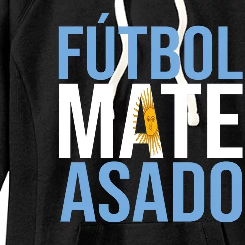 Futbol Mate Asado Argentina Pride Women's Fleece Hoodie