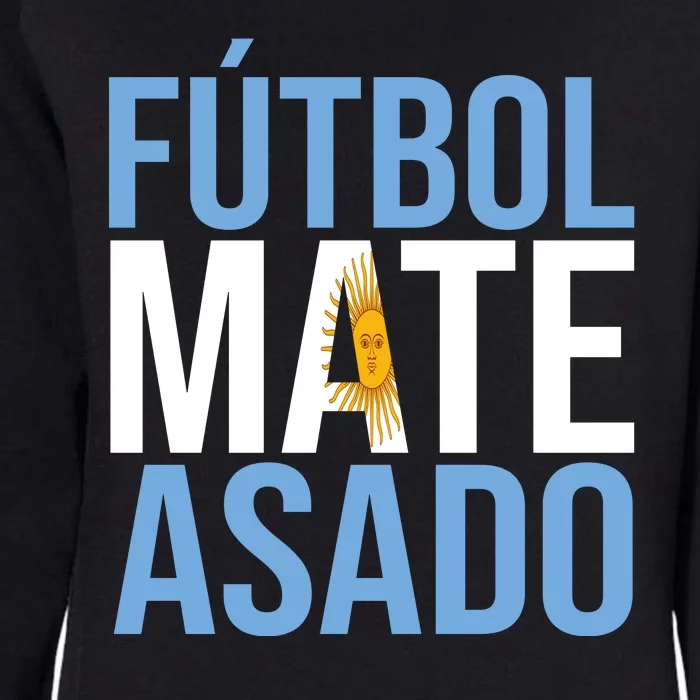 Futbol Mate Asado Argentina Pride Womens California Wash Sweatshirt