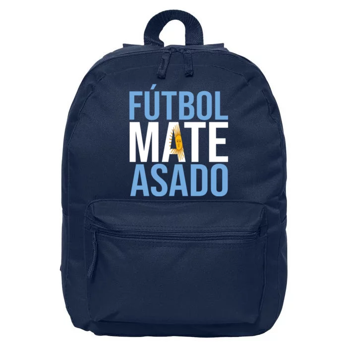 Futbol Mate Asado Argentina Pride 16 in Basic Backpack