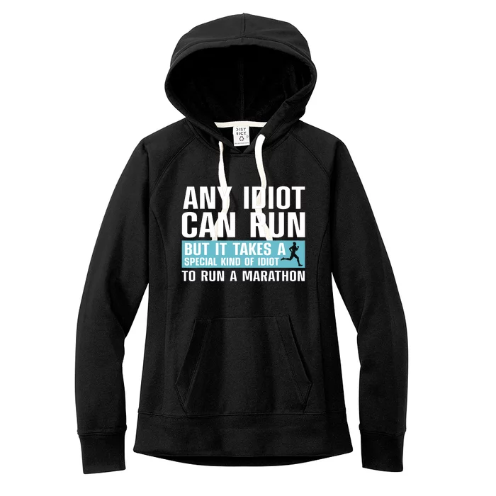 Funny Marathon Art For Women Marathoner Running Finisher Women's Fleece Hoodie