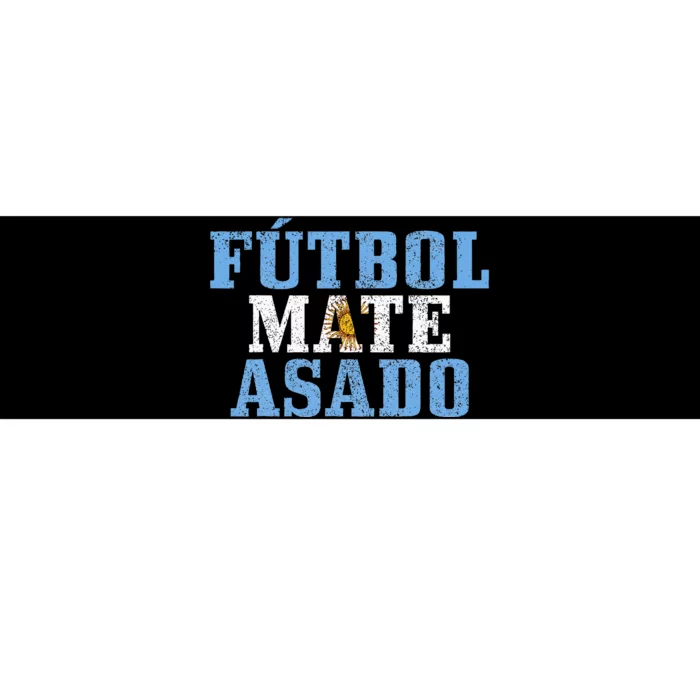 Futbol Mate Asado Argentina Argentinian Flag Pride Bumper Sticker