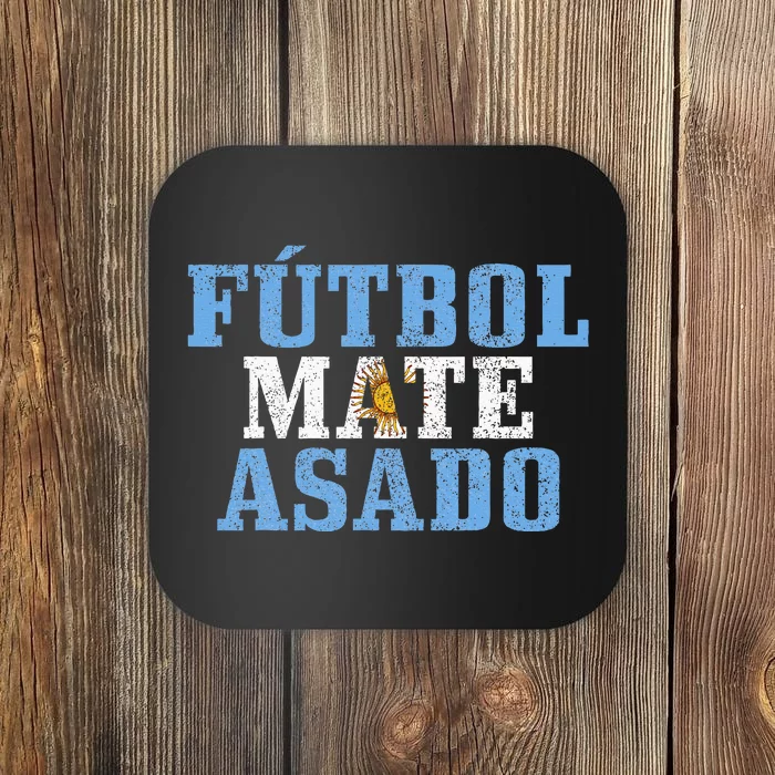 Futbol Mate Asado Argentina Argentinian Flag Pride Coaster