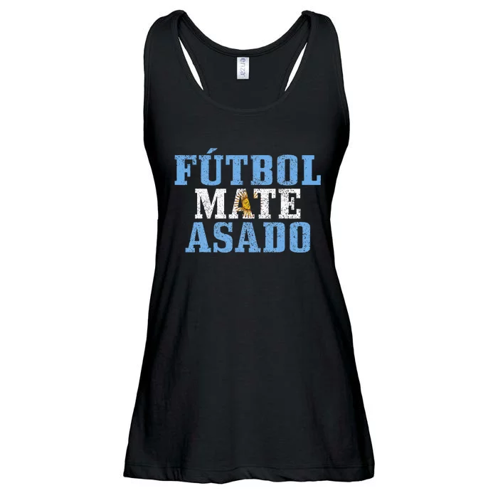 Futbol Mate Asado Argentina Argentinian Flag Pride Ladies Essential Flowy Tank