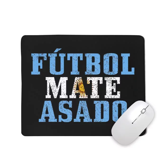 Futbol Mate Asado Argentina Argentinian Flag Pride Mousepad