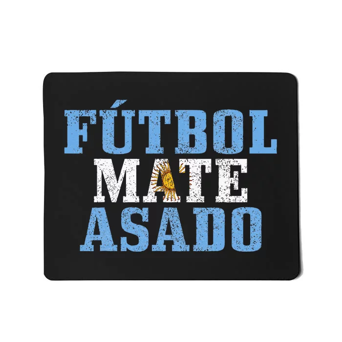 Futbol Mate Asado Argentina Argentinian Flag Pride Mousepad