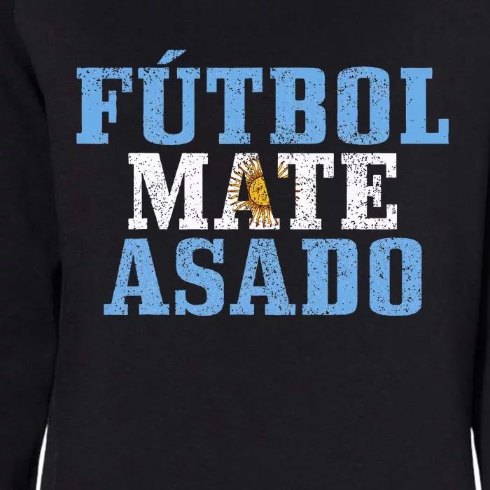 Futbol Mate Asado Argentina Argentinian Flag Pride Womens California Wash Sweatshirt