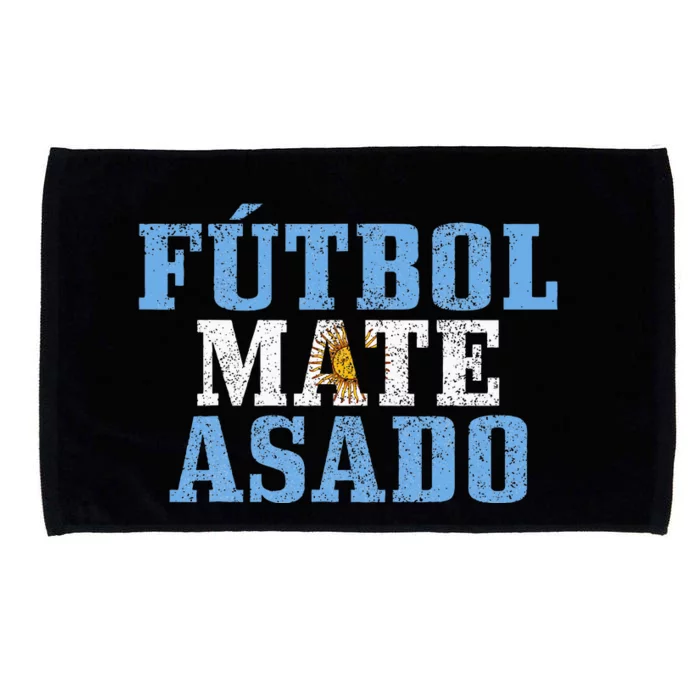 Futbol Mate Asado Argentina Argentinian Flag Pride Microfiber Hand Towel