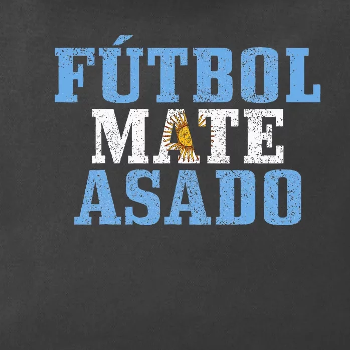 Futbol Mate Asado Argentina Argentinian Flag Pride Zip Tote Bag