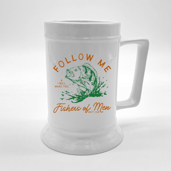 Follow Me And I Will Make You Fishers Front & Back Beer Stein