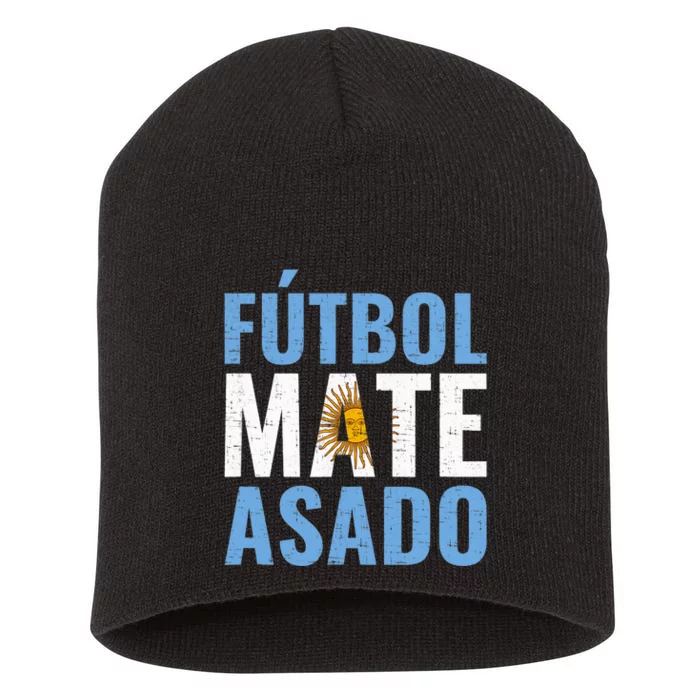 Futbol Mate Asado, Argentina Short Acrylic Beanie