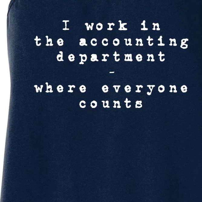 Funny Meme Accounting Bookkeeper CPA Certified Accountant Women's Racerback Tank