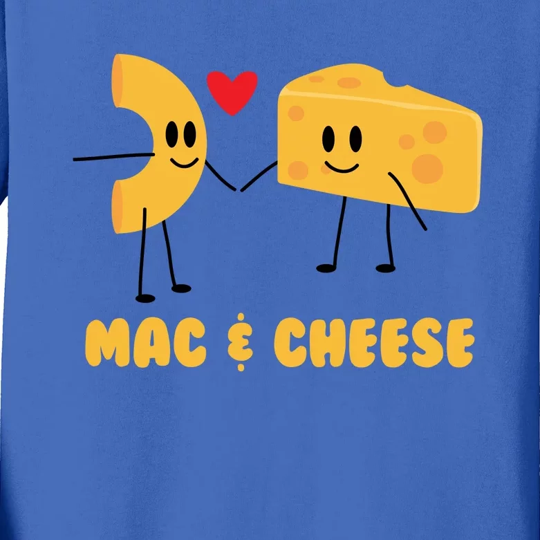 Funny Mac And Cheese Love Food Gift Cool Gift Cute Veggie Gift Tee Kids Long Sleeve Shirt