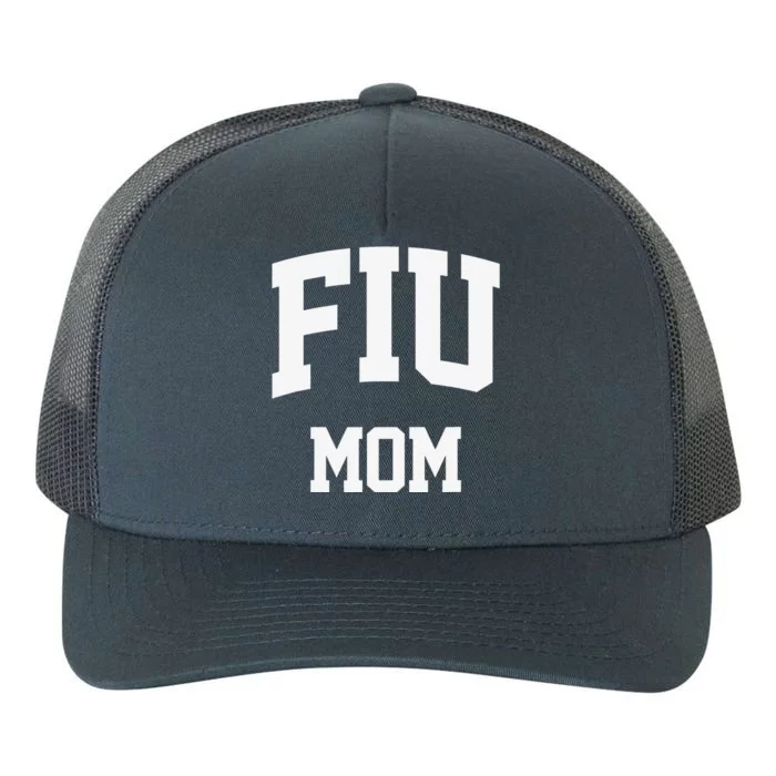 FIU Mom Athletic Arch College University Alumni Yupoong Adult 5-Panel Trucker Hat