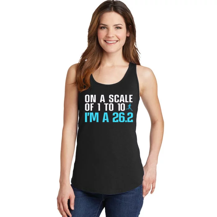 Funny Marathon Art Marathon Finisher 26.2 Running Ladies Essential Tank