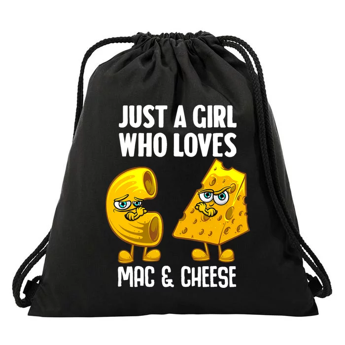 Funny Mac And Cheese Design For Girl Wo Macaroni Cheese Drawstring Bag