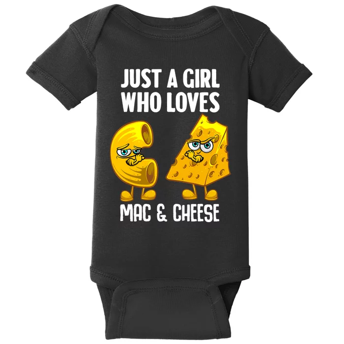 Funny Mac And Cheese Design For Girl Wo Macaroni Cheese Baby Bodysuit