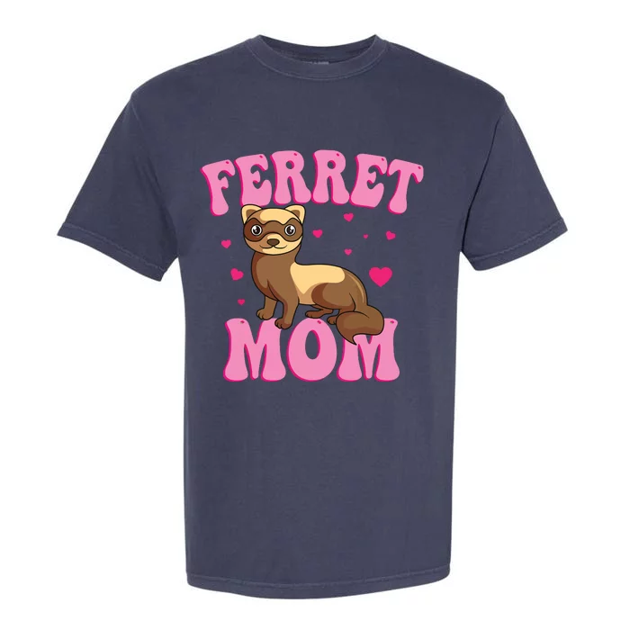 Ferret Mom Animal Lover Mothers Day Garment-Dyed Heavyweight T-Shirt