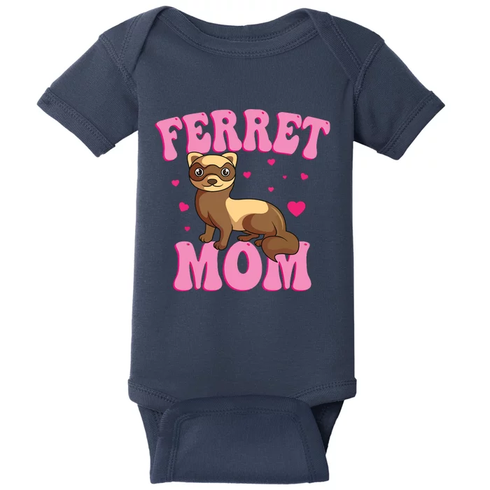 Ferret Mom Animal Lover Mothers Day Baby Bodysuit