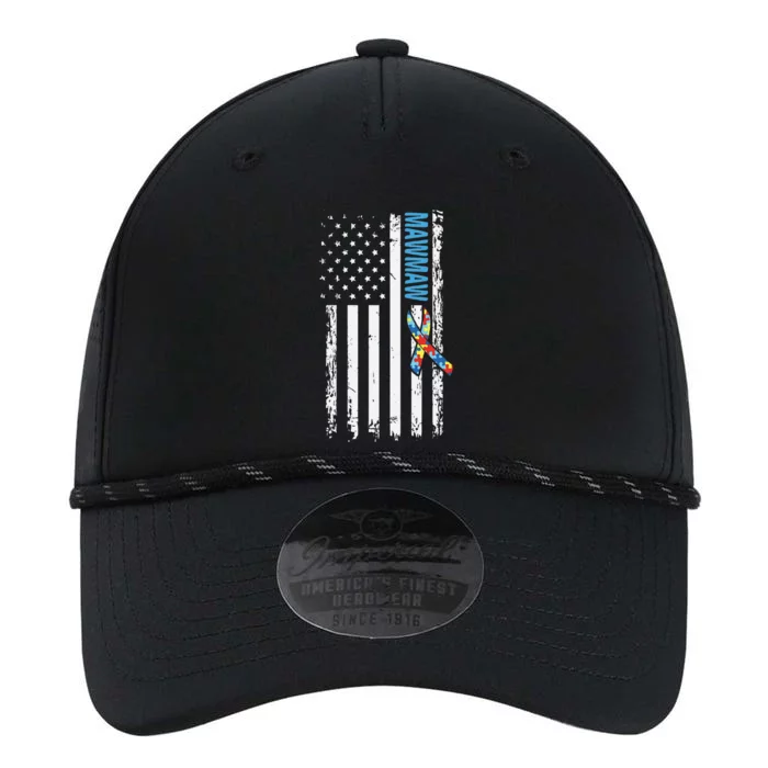 For Mawmaw Autism Awareness American Flag Performance The Dyno Cap