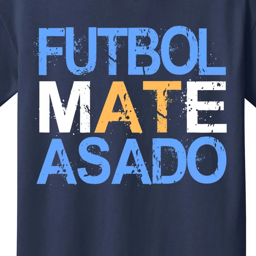 Futbol Mate Asado Funny Argentinian Pride Gift Kids T-Shirt