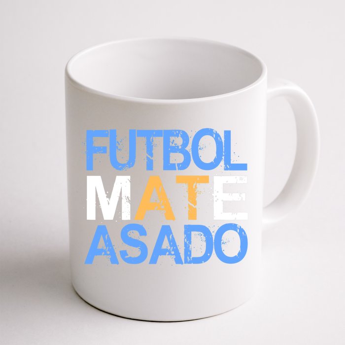 Futbol Mate Asado Funny Argentinian Pride Gift Front & Back Coffee Mug