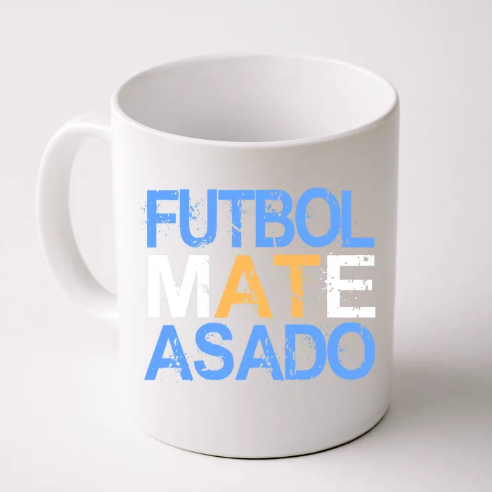 Futbol Mate Asado Funny Argentinian Pride Gift Front & Back Coffee Mug