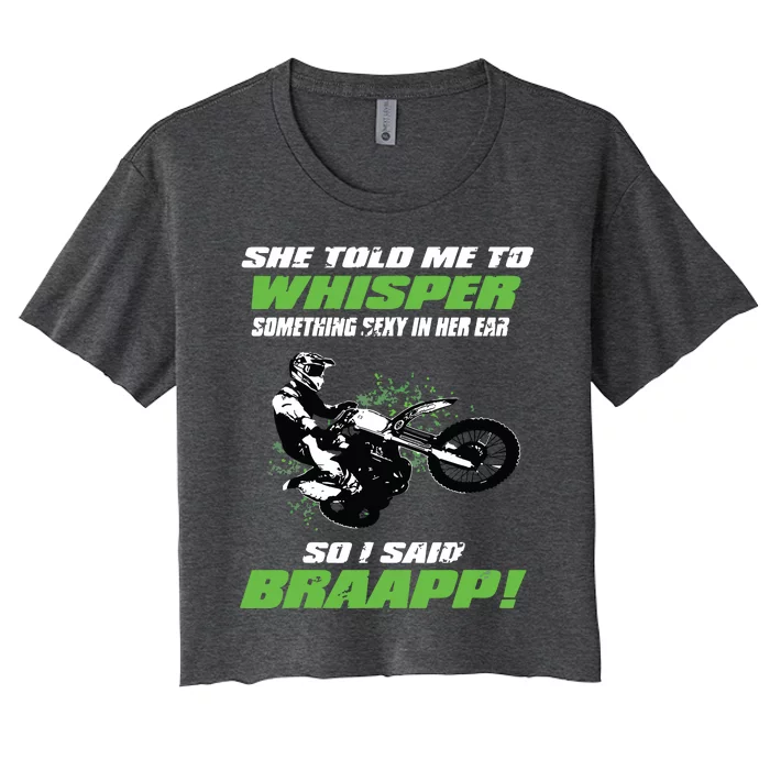 Funny Motocross And Supercross 2 Stoke Gift Women's Crop Top Tee