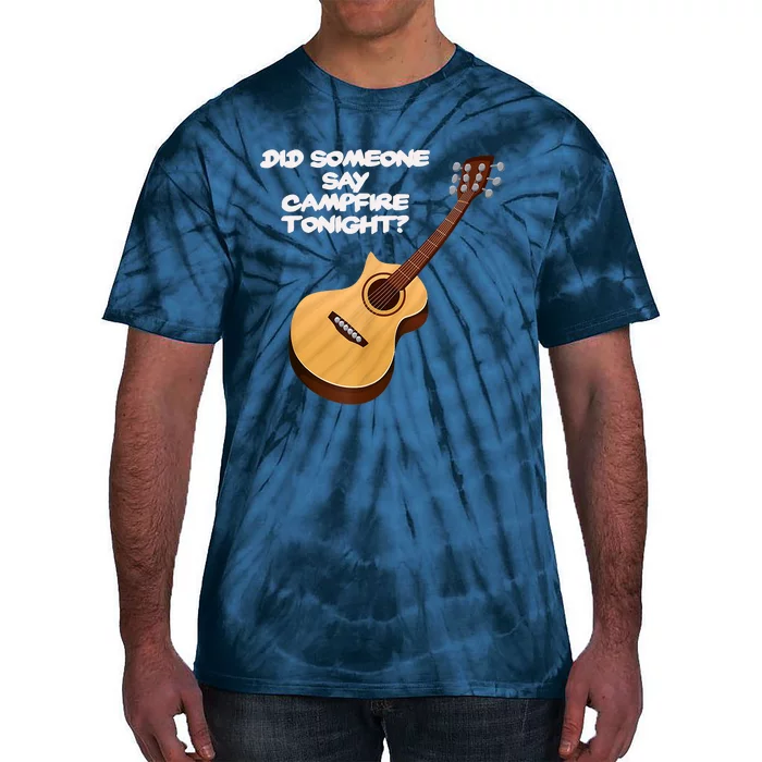 Funny Music Acoustic Guitar Campfire Tie-Dye T-Shirt