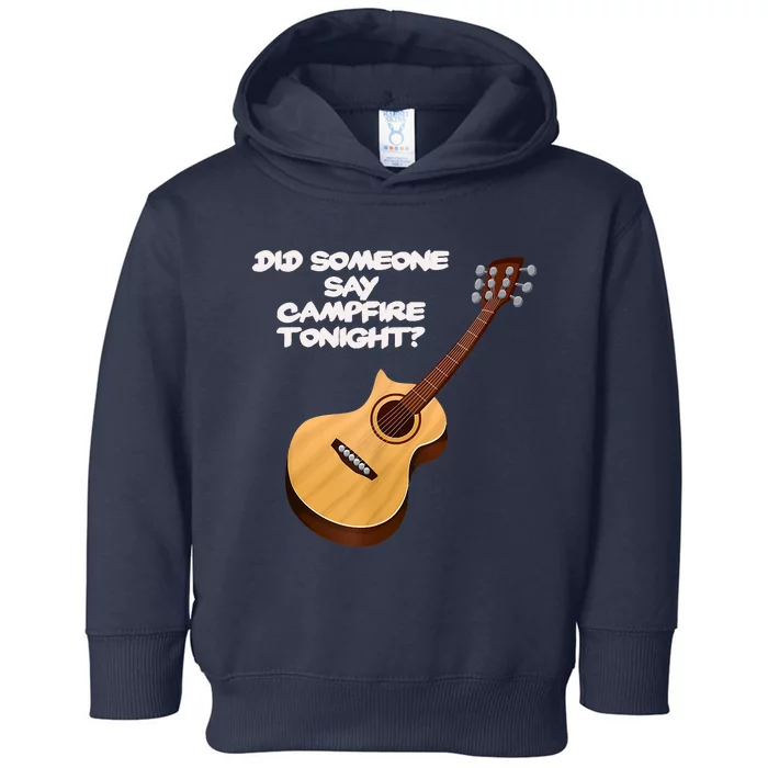 Funny Music Acoustic Guitar Campfire Toddler Hoodie