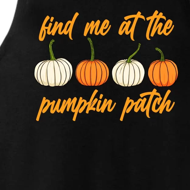 Find Me At The Pumpkin Patch Cute Ladies Tri-Blend Wicking Tank