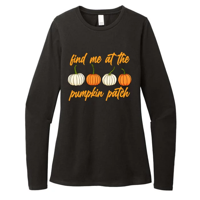 Find Me At The Pumpkin Patch Cute Womens CVC Long Sleeve Shirt