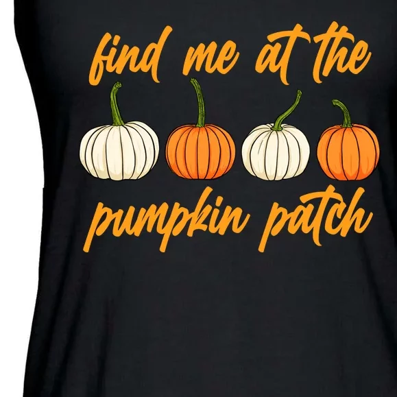 Find Me At The Pumpkin Patch Cute Ladies Essential Flowy Tank