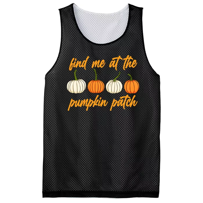 Find Me At The Pumpkin Patch Cute Mesh Reversible Basketball Jersey Tank