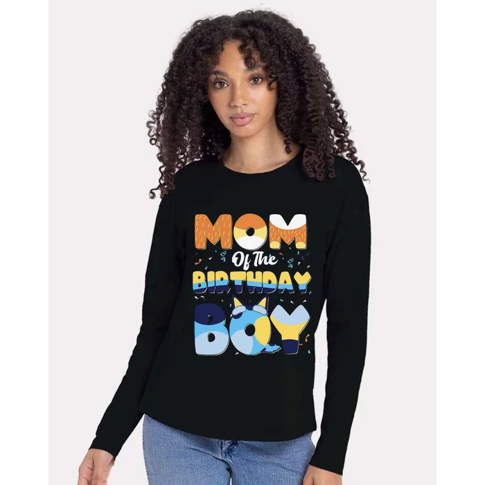 Funny Mom And Dad Birthday Boy Dog Family Matching Gift Womens Cotton Relaxed Long Sleeve T-Shirt