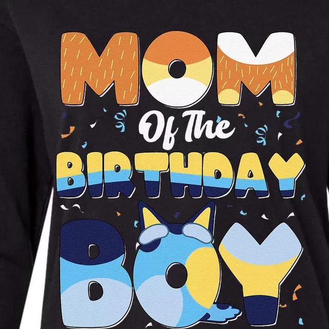 Funny Mom And Dad Birthday Boy Dog Family Matching Gift Womens Cotton Relaxed Long Sleeve T-Shirt