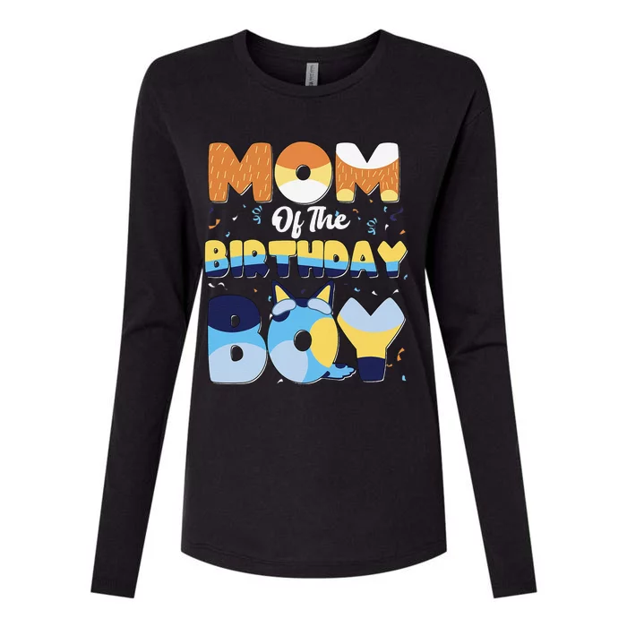 Funny Mom And Dad Birthday Boy Dog Family Matching Gift Womens Cotton Relaxed Long Sleeve T-Shirt