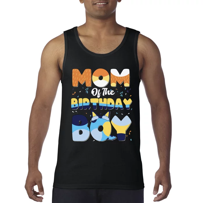 Funny Mom And Dad Birthday Boy Dog Family Matching Gift Tank Top