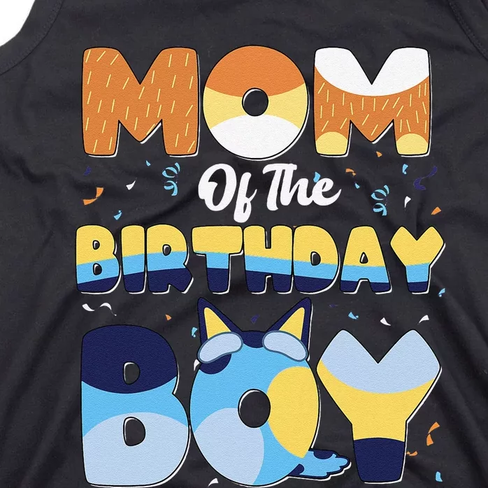 Funny Mom And Dad Birthday Boy Dog Family Matching Gift Tank Top