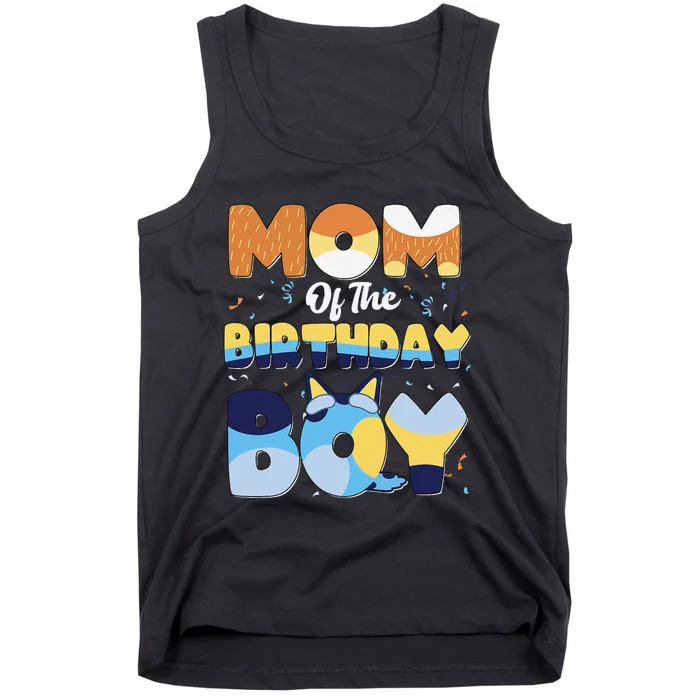 Funny Mom And Dad Birthday Boy Dog Family Matching Gift Tank Top