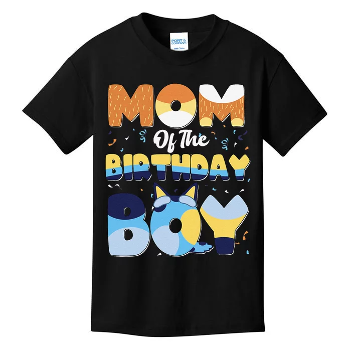 Funny Mom And Dad Birthday Boy Dog Family Matching Gift Kids T-Shirt